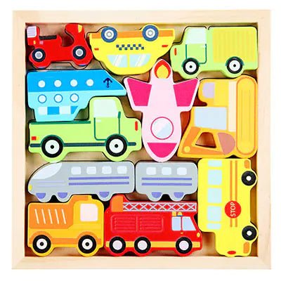 3D Cartoon Animal Wooden Puzzle for Early Learning - The Happy Package