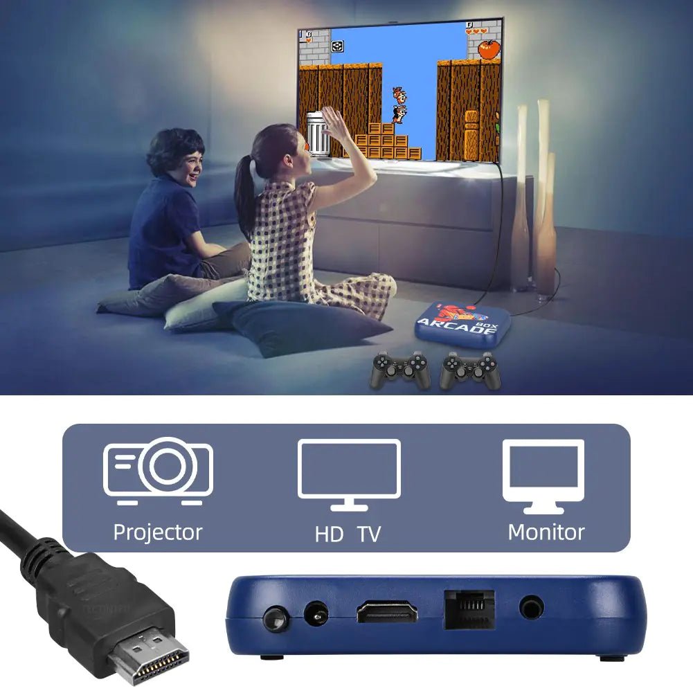 ARCADE Retro TV Game Console with 50,000 Games Support - The Happy Package