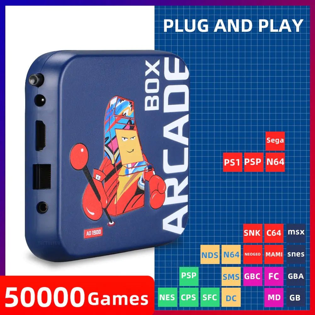 ARCADE Retro TV Game Console with 50,000 Games Support - The Happy Package