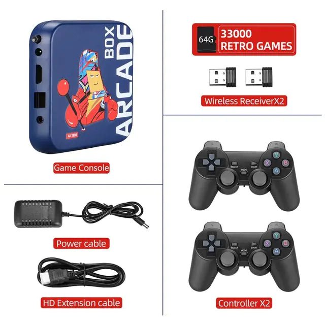 ARCADE Retro TV Game Console with 50,000 Games Support - The Happy Package