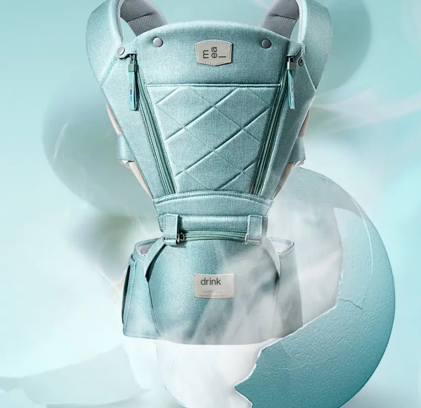 Baby Carrier with Bass Bear Hip Seat for Front Carry - The Happy Package