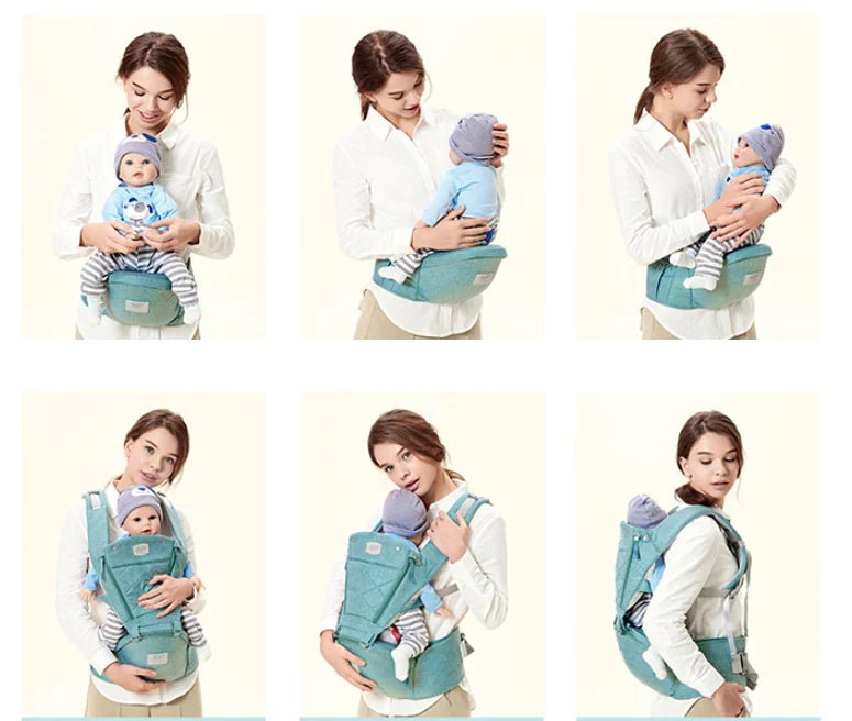 Baby Carrier with Bass Bear Hip Seat for Front Carry - The Happy Package