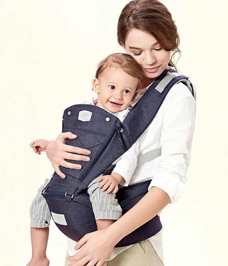 Baby Carrier with Bass Bear Hip Seat for Front Carry - The Happy Package