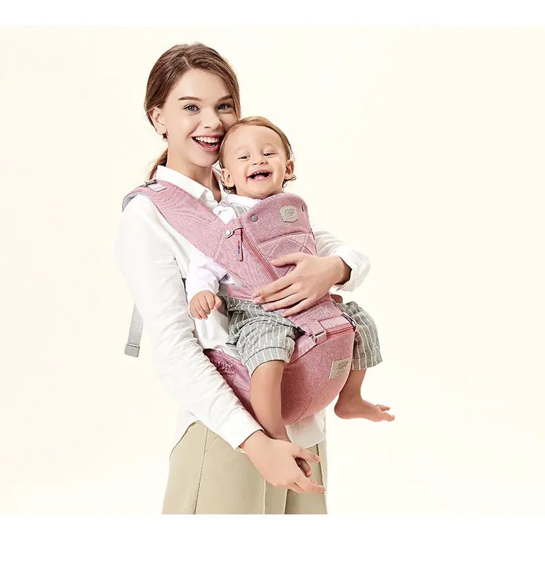 Baby Carrier with Bass Bear Hip Seat for Front Carry - The Happy Package