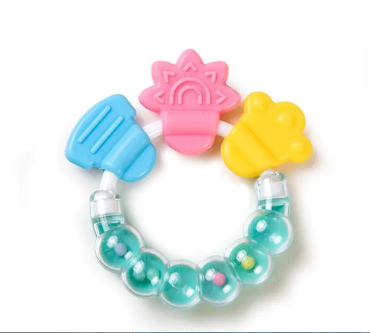 Baby Rattle Teether Silicone Chew Toys for Infants - The Happy Package