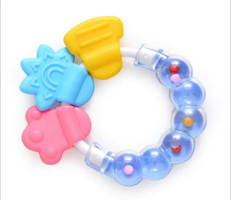 Baby Rattle Teether Silicone Chew Toys for Infants - The Happy Package