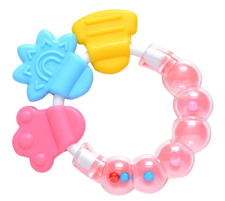 Baby Rattle Teether Silicone Chew Toys for Infants - The Happy Package