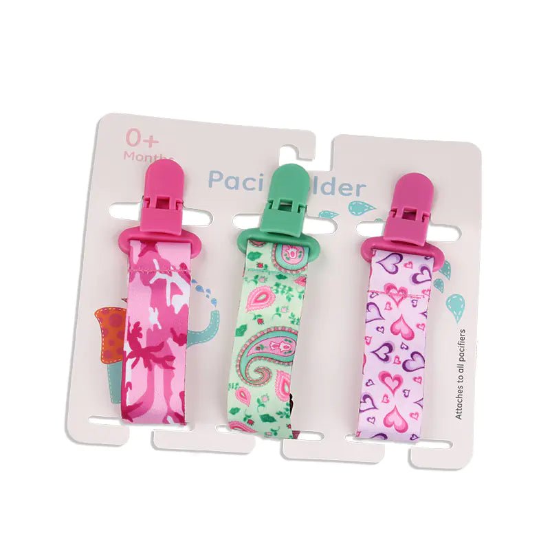 Cartoon Pattern Baby Pacifier Teether Pack of Three - The Happy Package