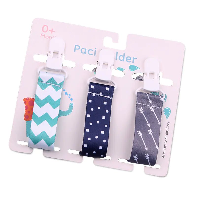 Cartoon Pattern Baby Pacifier Teether Pack of Three - The Happy Package
