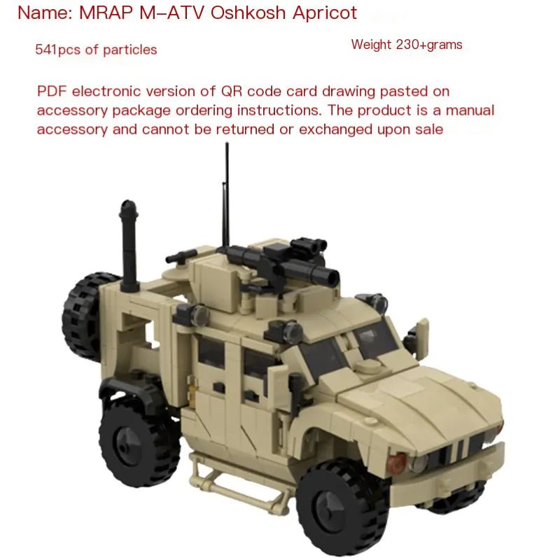 Cross - Border Compatible LEGO MOC - 150189 Military Vehicle - The Happy Package