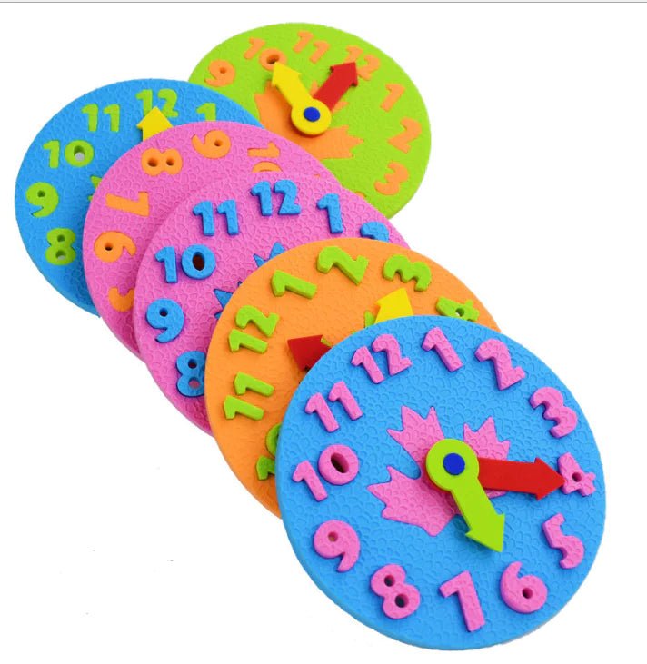 EVA Clock Puzzle Blocks for Time Learning (Gift Set) - The Happy Package