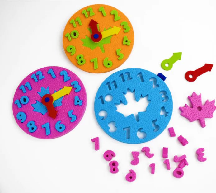 EVA Clock Puzzle Blocks for Time Learning (Gift Set) - The Happy Package