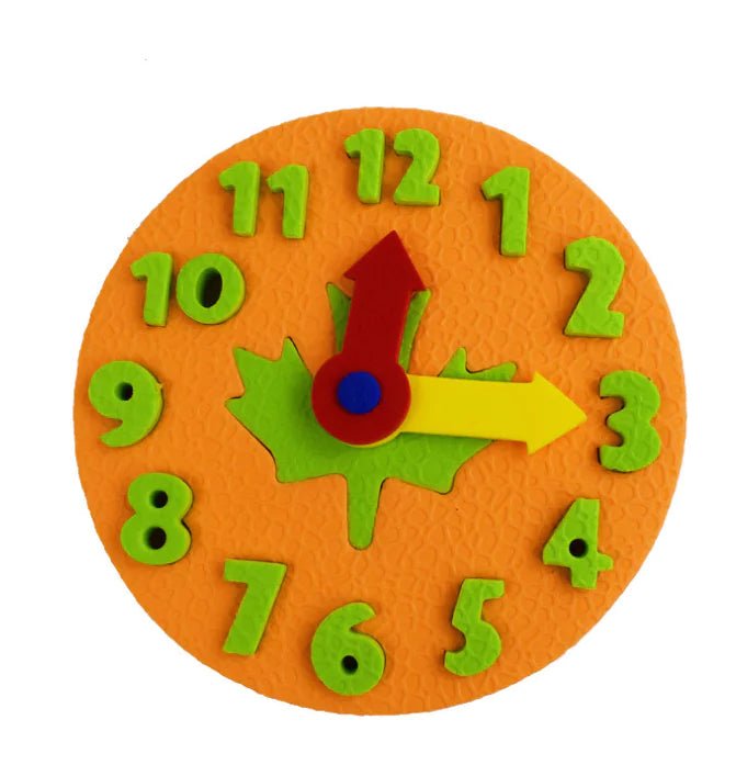EVA Clock Puzzle Blocks for Time Learning (Gift Set) - The Happy Package