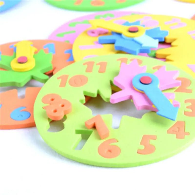 EVA Clock Puzzle Blocks for Time Learning (Gift Set) - The Happy Package