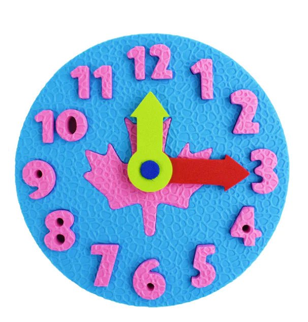 EVA Clock Puzzle Blocks for Time Learning (Gift Set) - The Happy Package