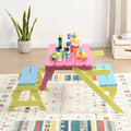KID'S MULTI - FUNCTIONAL ARM CHAIR,TABLE 2 BENCHES - The Happy Package