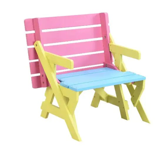 KID'S MULTI - FUNCTIONAL ARM CHAIR,TABLE 2 BENCHES - The Happy Package