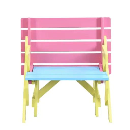 KID'S MULTI - FUNCTIONAL ARM CHAIR,TABLE 2 BENCHES - The Happy Package