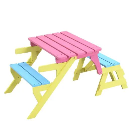KID'S MULTI - FUNCTIONAL ARM CHAIR,TABLE 2 BENCHES - The Happy Package