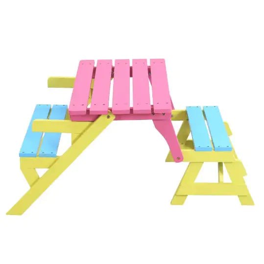 KID'S MULTI - FUNCTIONAL ARM CHAIR,TABLE 2 BENCHES - The Happy Package