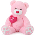 MaoGoLan Big Teddy Bear with I Love You Red Heart 36" Cuddly Large Teddy Bear Gift for KidsBoyfriendGirlfriend.Wife - The Happy Package