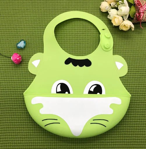 Silicone Waterproof Adjustable Cartoon Bibs for Kids - The Happy Package