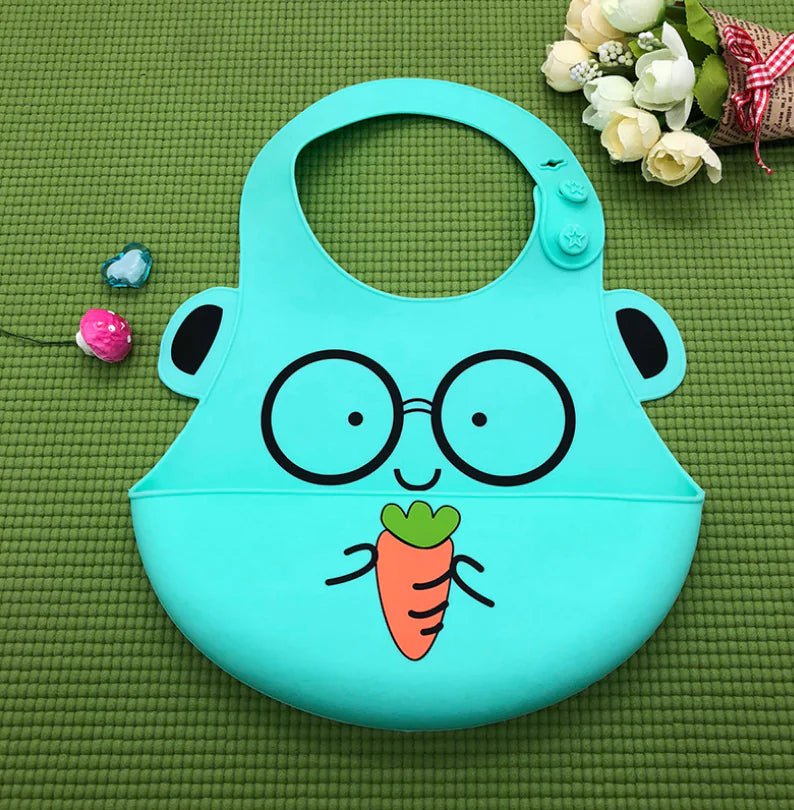 Silicone Waterproof Adjustable Cartoon Bibs for Kids - The Happy Package