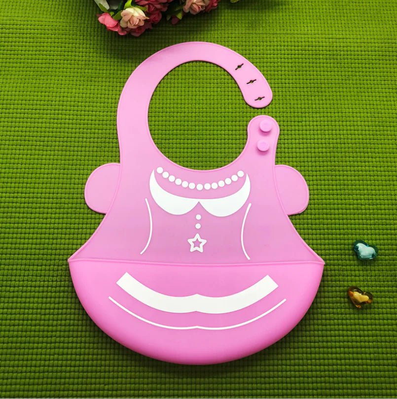 Silicone Waterproof Adjustable Cartoon Bibs for Kids - The Happy Package