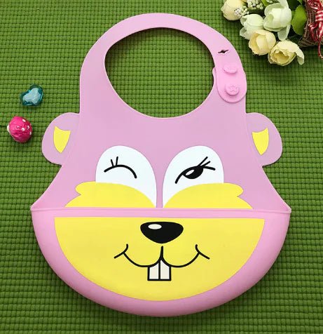 Silicone Waterproof Adjustable Cartoon Bibs for Kids - The Happy Package