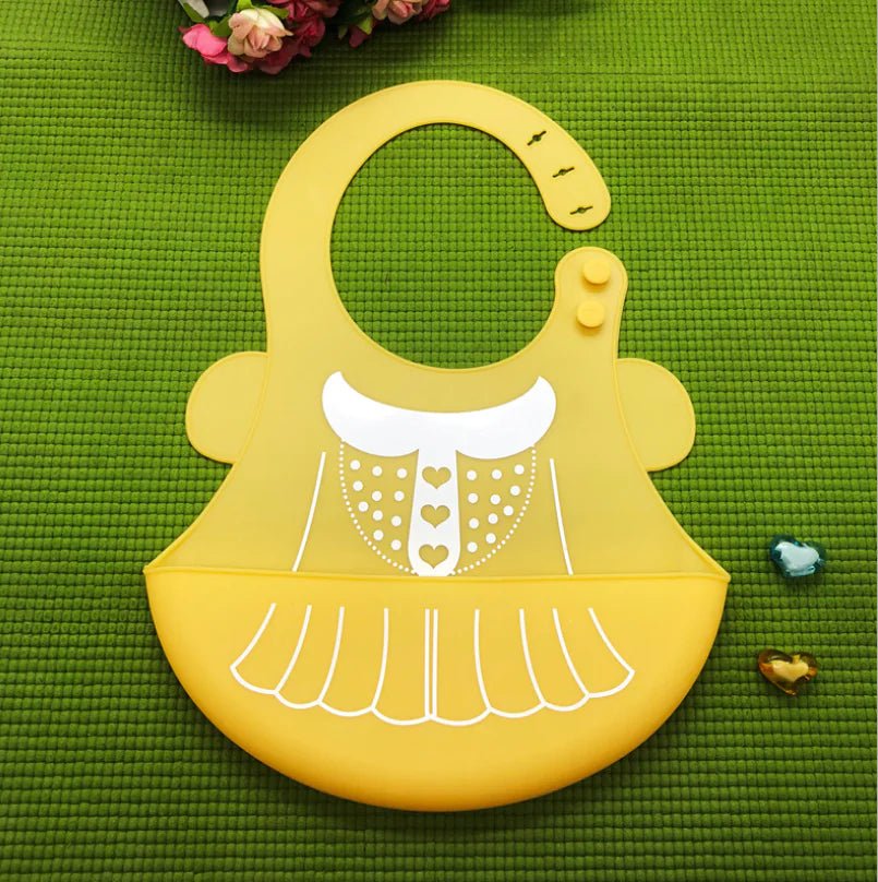 Silicone Waterproof Adjustable Cartoon Bibs for Kids - The Happy Package