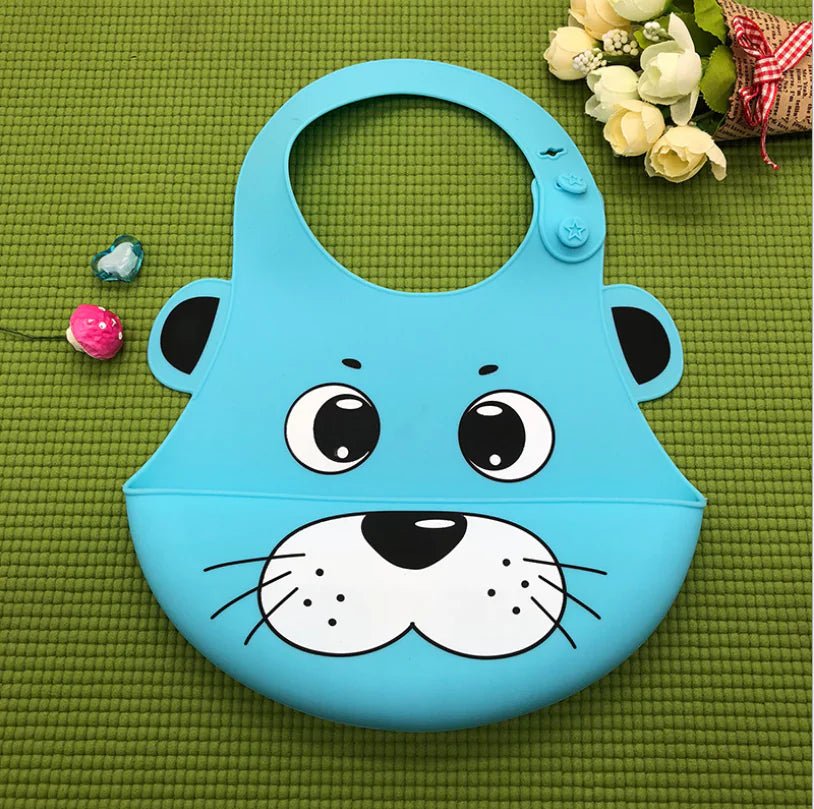 Silicone Waterproof Adjustable Cartoon Bibs for Kids - The Happy Package