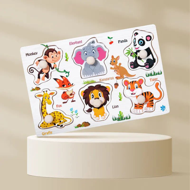 Wooden 3D Animal Puzzle Toy for Early Learning - The Happy Package