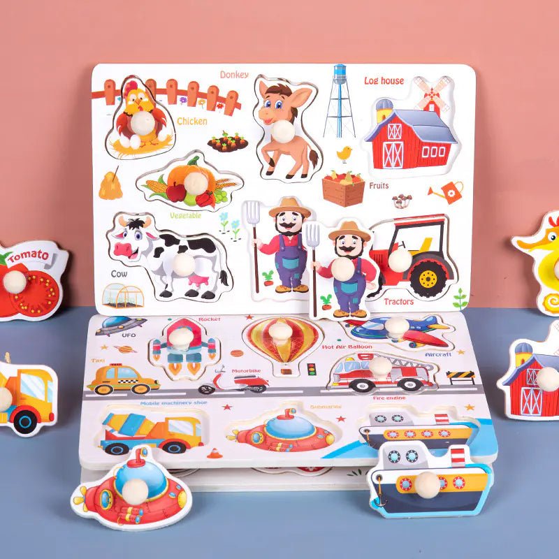 Wooden 3D Animal Puzzle Toy for Early Learning - The Happy Package