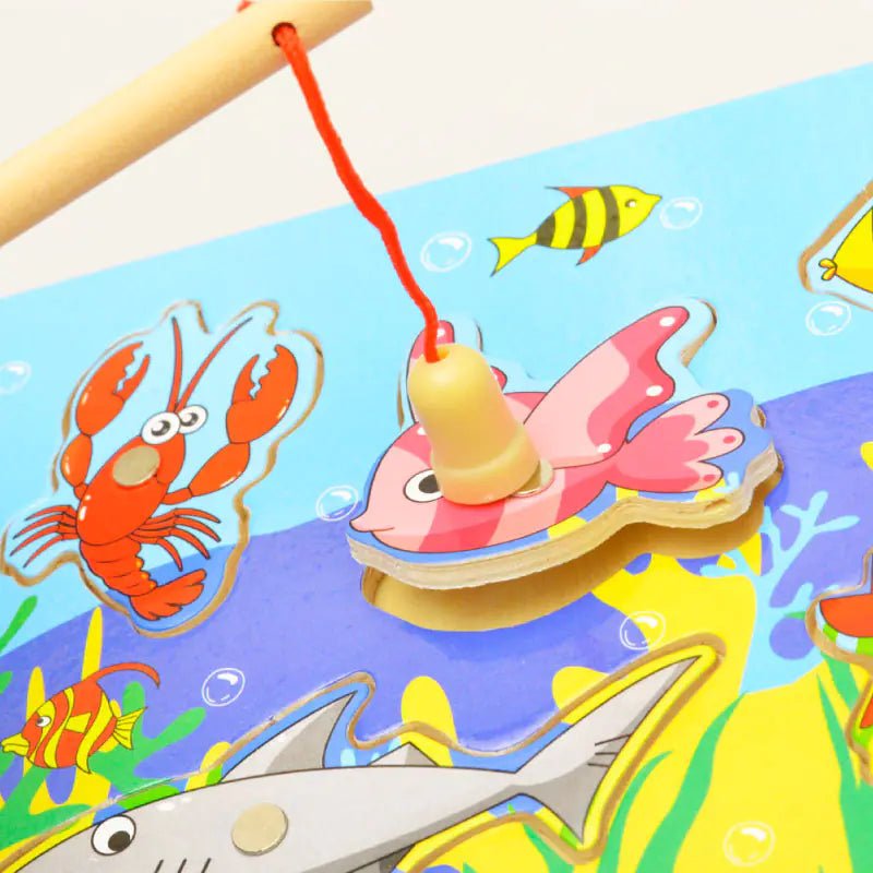 Wooden Magnetic Fishing Toy - The Happy Package