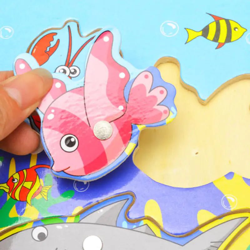 Wooden Magnetic Fishing Toy - The Happy Package