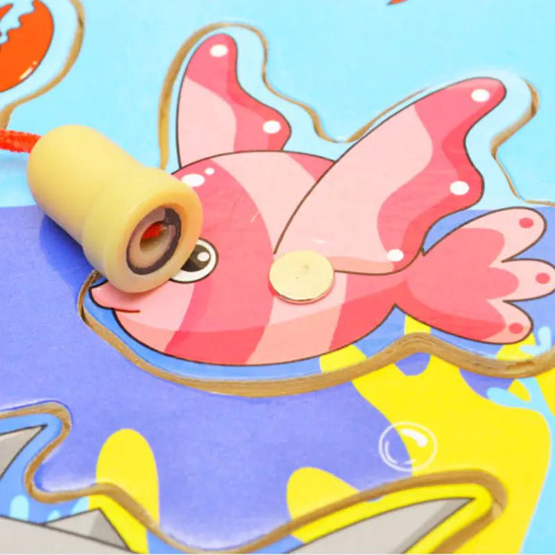 Wooden Magnetic Fishing Toy - The Happy Package