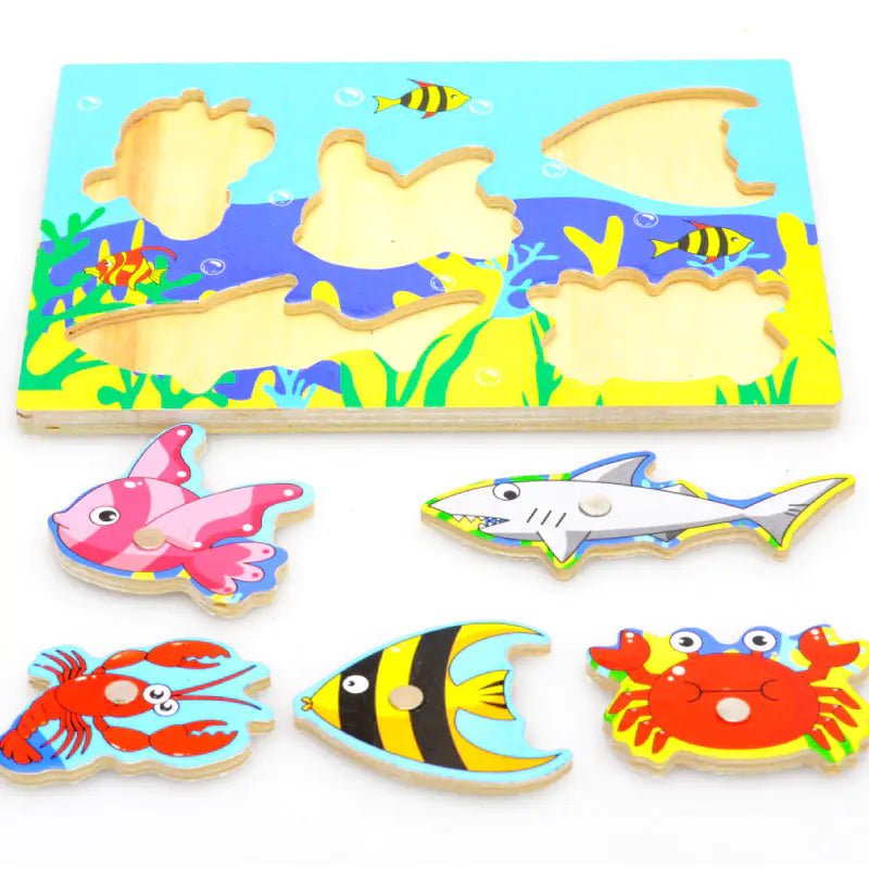 Wooden Magnetic Fishing Toy - The Happy Package