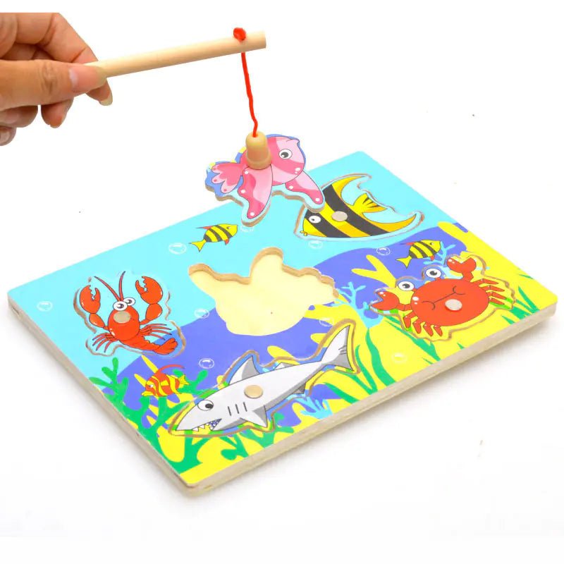 Wooden Magnetic Fishing Toy - The Happy Package