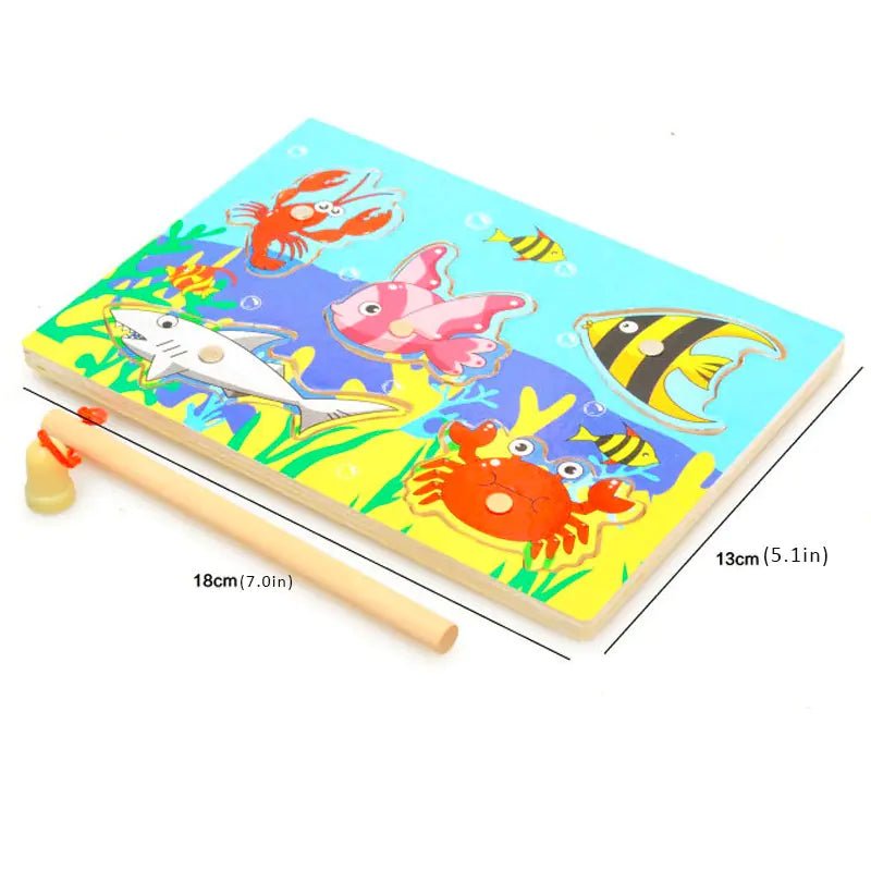 Wooden Magnetic Fishing Toy - The Happy Package
